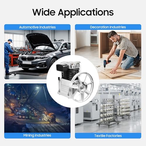 Air Compressor Pump 3HP 250L/min Air Compressor Head Pump Cylinder Cast Iron ...