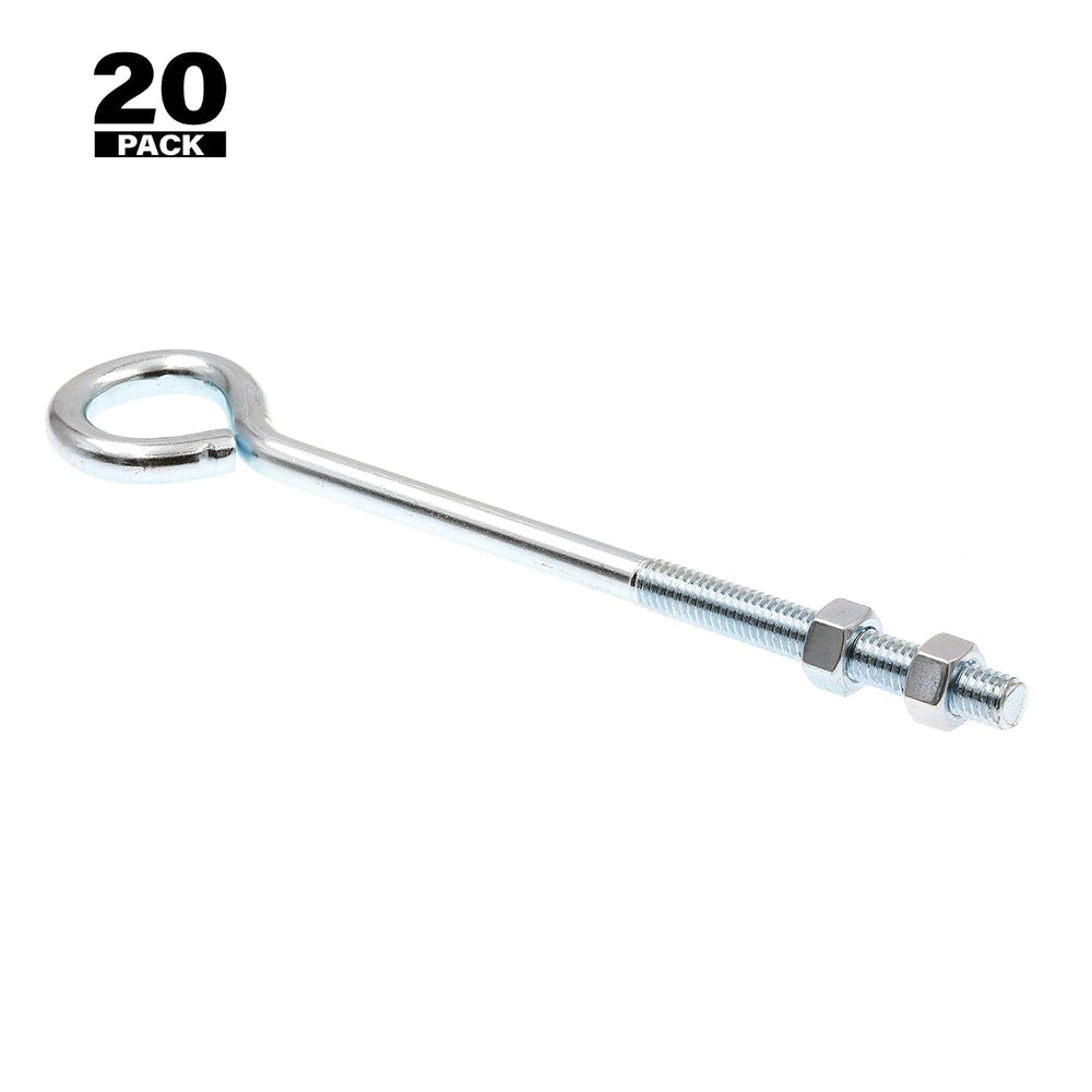 Prime-Line 9066877 Eye Bolts with Nuts, 3/8 in.-16 X 8 in., Zinc Plated Steel...