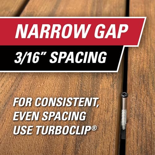 89280 Narrow Gap Universal Hidden Deck Fasteners, (1 Box of 800)