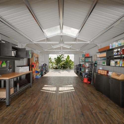 Military-Grade 13x20 FT Metal Garage Large Outdoor Storage Building Kits