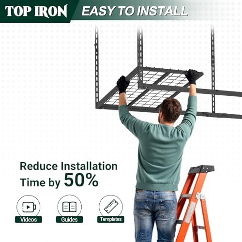 3x6 FT Overhead Garage Storage Rack,450LBS Weight Capacity