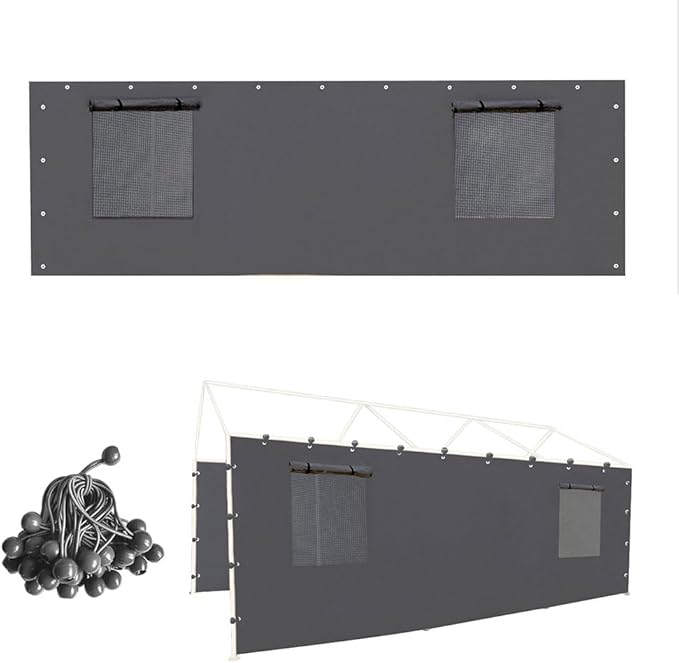 Sidewall Panel with Mesh Windows and Elastic Ball Bungees,