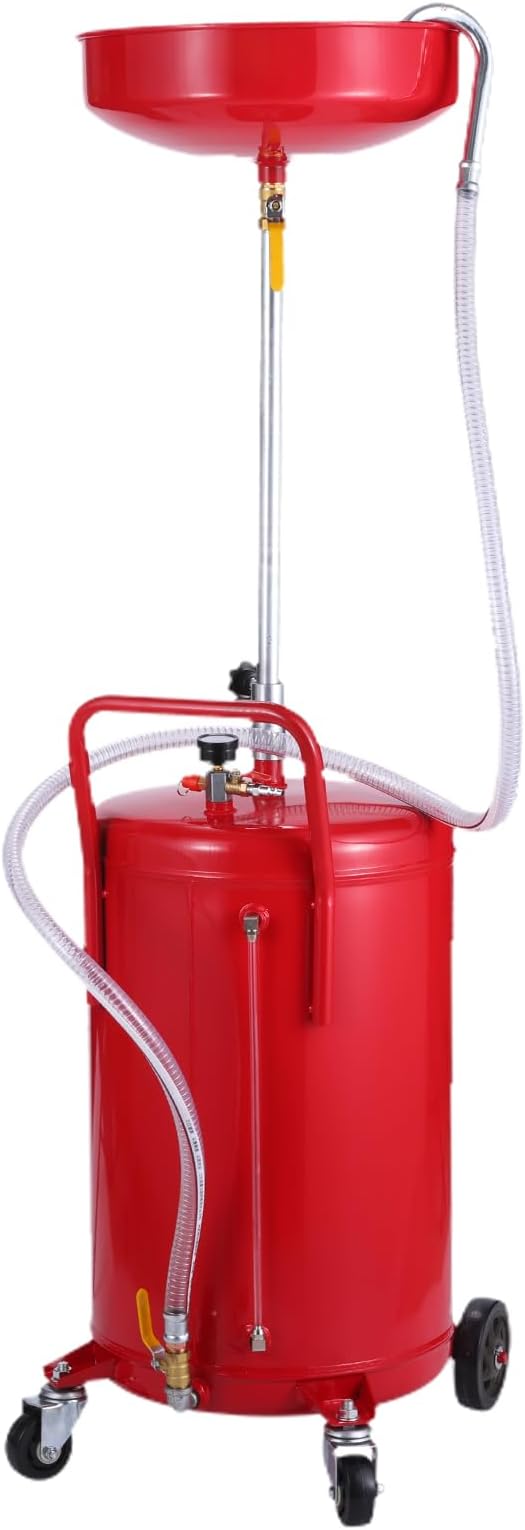 XtremepowerUS 20 Gallon Portable Waste Oil Drain Tank Air Operated Drainage