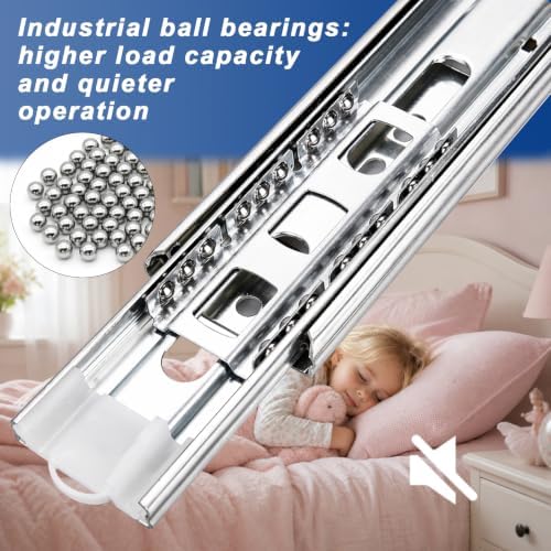 10 inch Soft Close Drawer Slides 6 Pairs (12 Pcs) Heavy Duty Cabinet Side Mou...