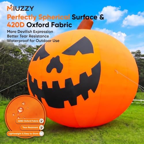 20FT Giant Inflatable Pumpkin Lighted Outdoor Halloween Decor with Blower
