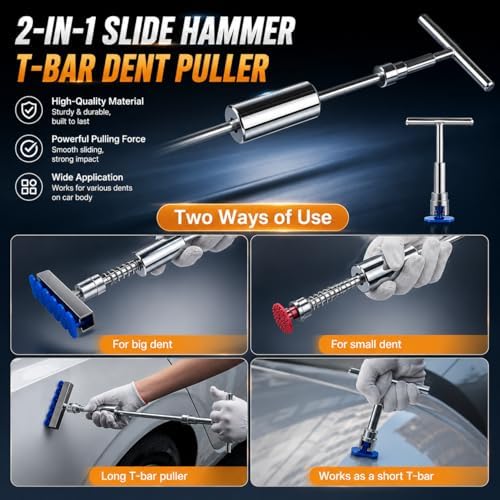 Auto Paintless Dent Removal Kit – Adjustable Paintless Dent Repair Tool for A...