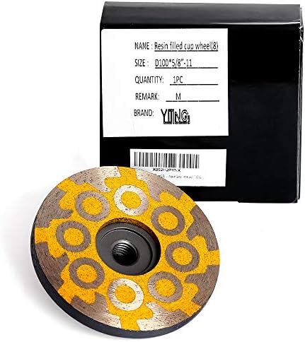 YIJING 4" Diamond Cup Wheel Resin Diamond Grinding Wheel Medium Grit wit...