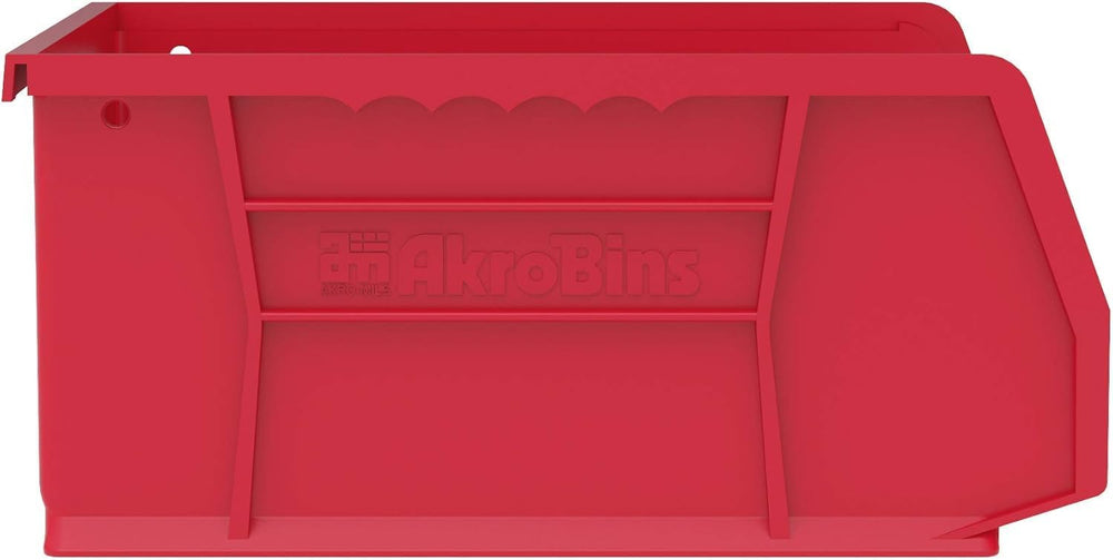 Akro-Mils 30235 AkroBins Plastic Storage Bins, 11"x11"x5", Red...