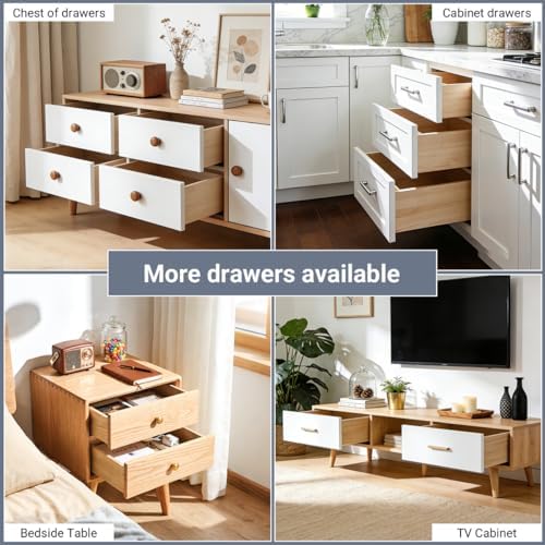 10 Pairs 21 Inch Undermount Drawer Slides, Self Soft Close Full Extension Dra...