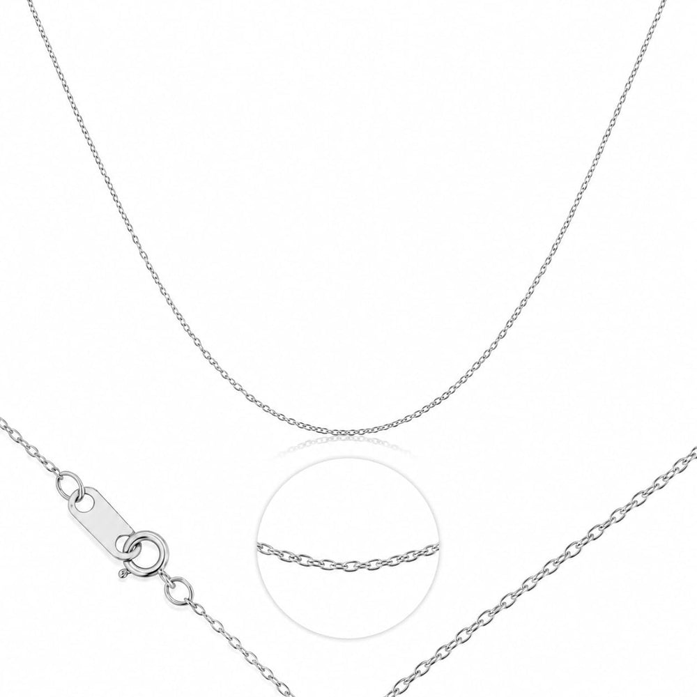 Solid 10K White, Rose or Yellow Gold 1/2 mm Slim and Dainty Rope Chain Neckla...