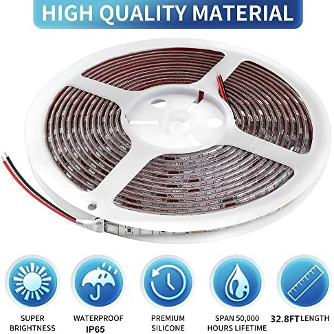 LED Boat Strip Lights, 32.8FT Blue Marine Pontoon Led Lights, Waterproof