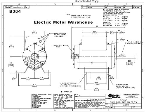 5 HP 3450rpm R56Y Frame 208-230 Volts Replacement Air Compressor Motor - AO S...