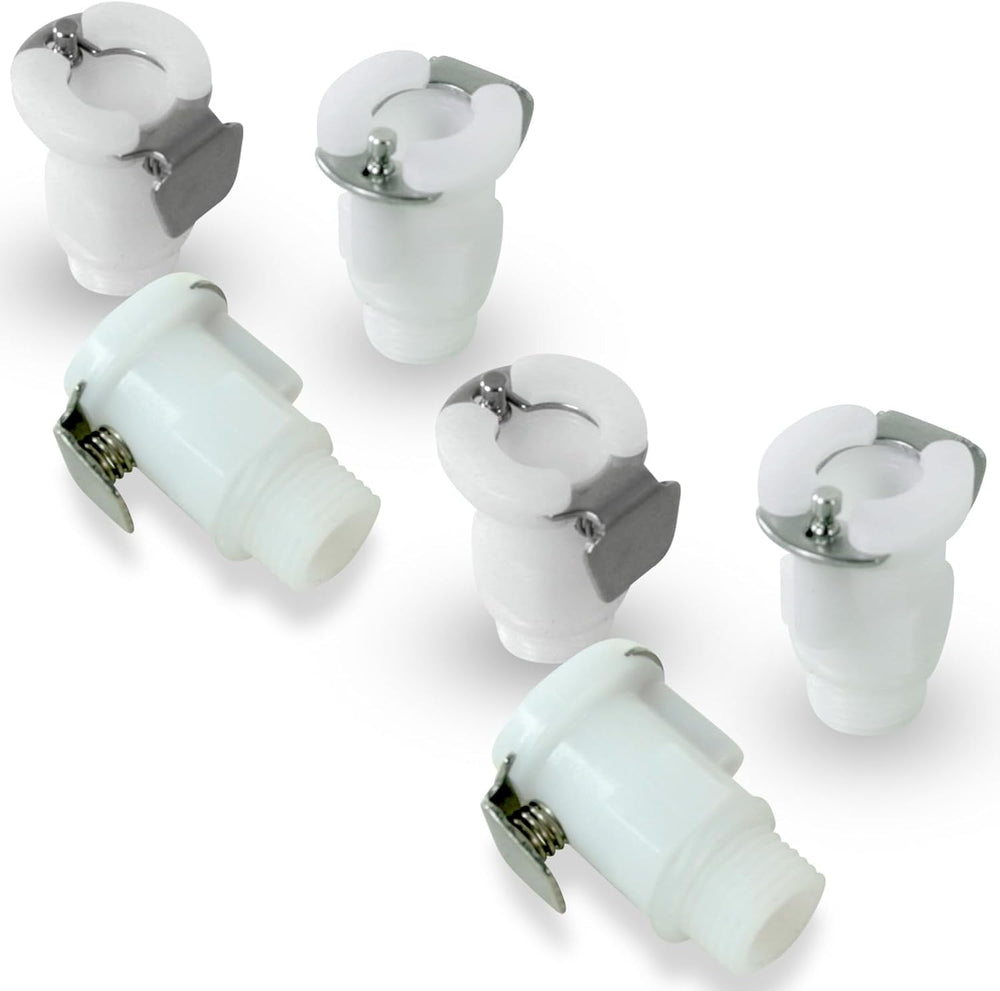 LeLuv Vacuum Pump Fitting, 1/4" Female QC x 1/8"-27 Male NPT, 6-Pac...