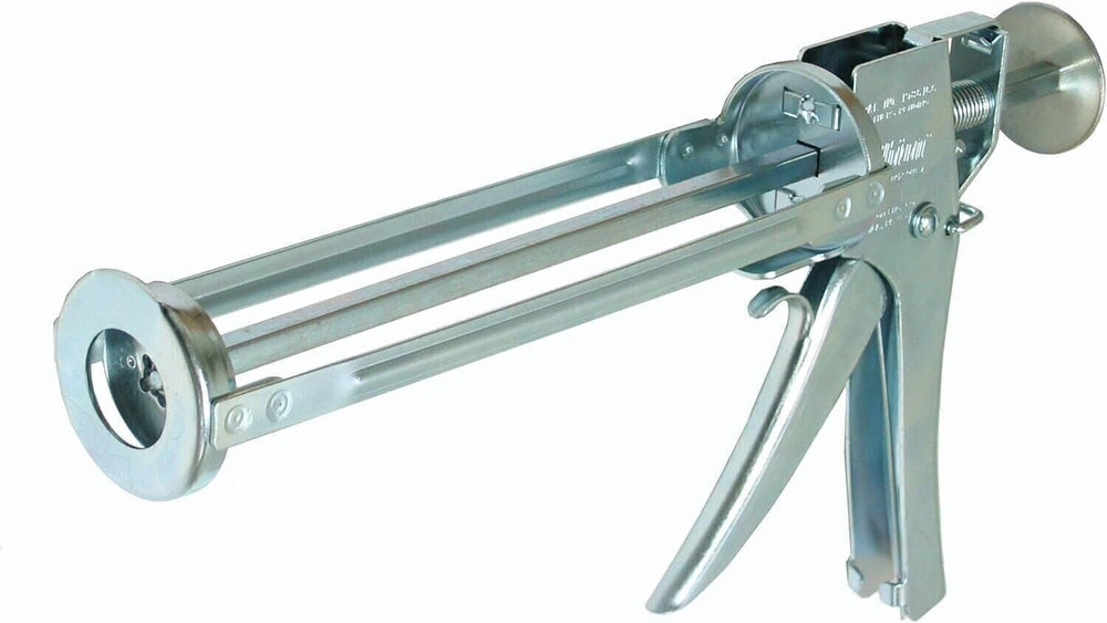 Albion 139-3 1/10 Gallon Manual Cartridge Gun w/Plated Metal Carriage