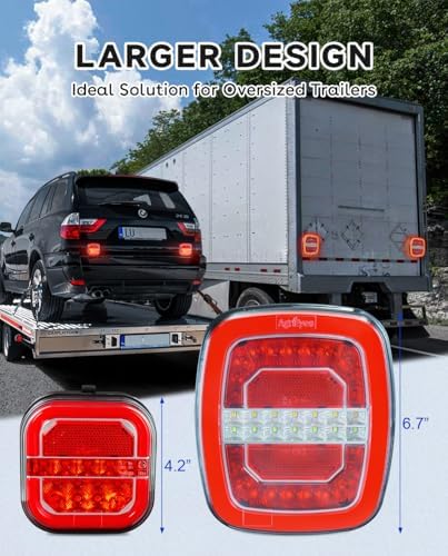 Agrieyes Wireless Trailer Lights, Magnetic Tow Tail Light Kit (T325)