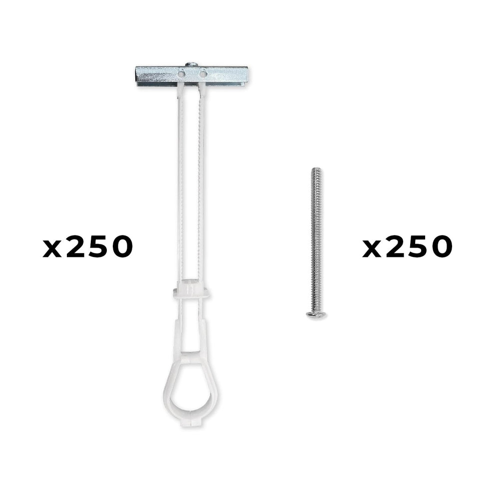 250-Pack 3/16"-24 Heavy Duty Quick Toggle Anchors with Bolts Set | for D...