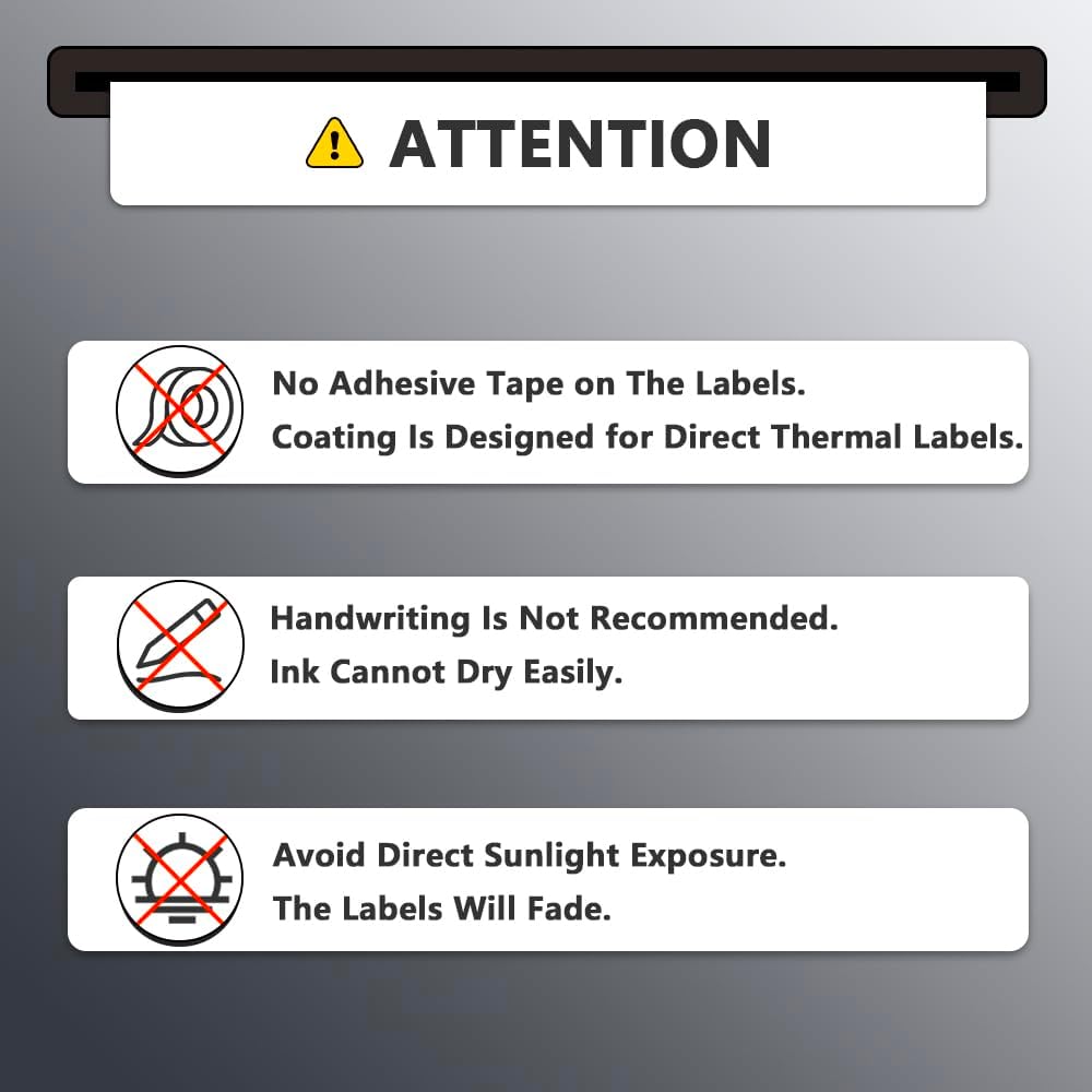 BETCKEY - 3" x 1" (76 mm x 25 mm) Thermal Labels, [10 Roll/13750 La...