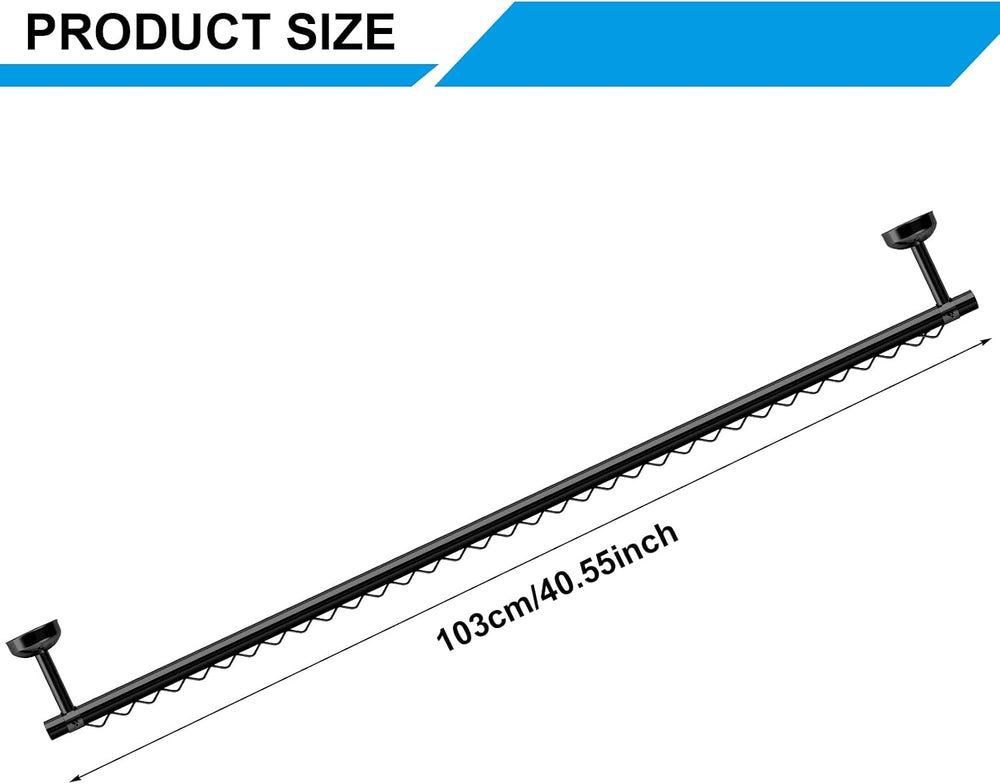 Wonderjune Closet Rail Hanging Closet Rod, 41" Any Angle Clothes Hanging...