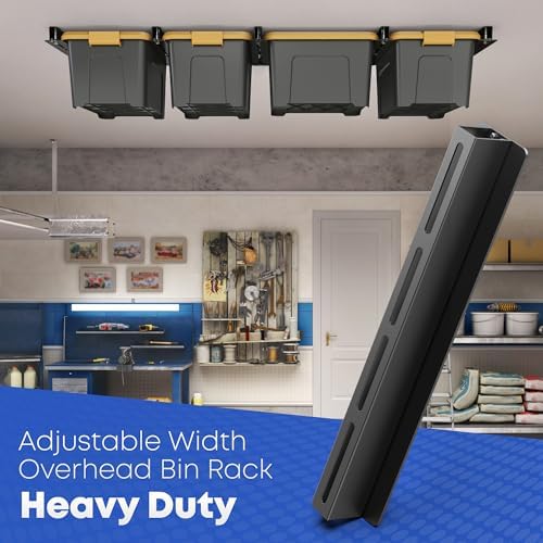 WooFog Overhead Garage Storage Rack, Garage Ceiling Storage Racks, Heavy Duty...