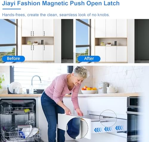 Jiayi Cabinet Latch Magnetic Push Catch 20 Pack Push to Open Cabinet Hardware...
