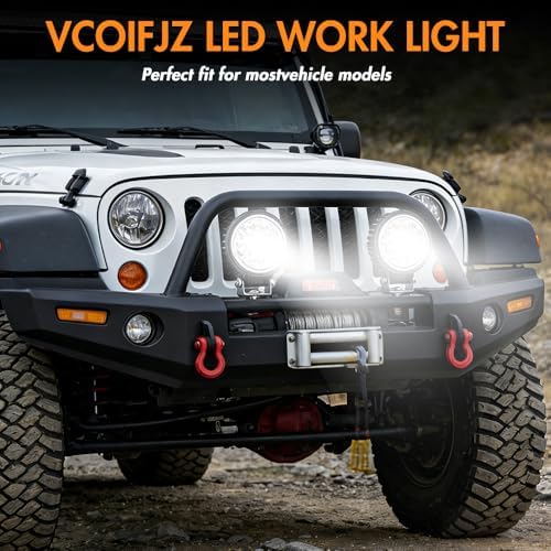4 Inch 99W Round Driving Fog Lights 12V 24V Off Road Light Spot Flood Beam Le...