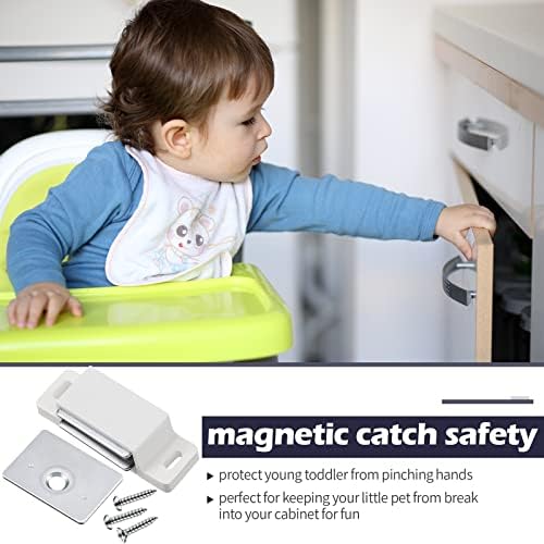 Moxweyeni 24 Pack Cabinet Magnets Magnetic Door Catch 15lb, White