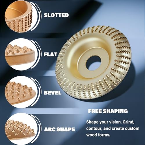 19PCS Angle Grinder Wood Carving Disc Set for 4-4.5"