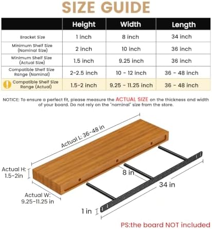 1pc Floating Shelf Bracket Heavy Duty,Decorative Floating Shelf Hardware Hidd...
