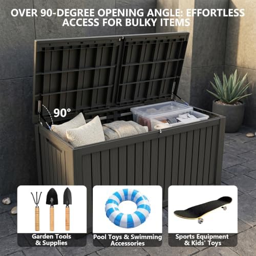 Outdoor Storage Box,200 Gallon Waterproof Deck Box [Upgraded 3.0]