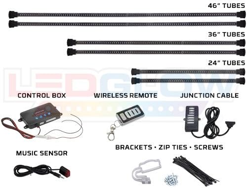 LEDGlow 6pc Million Color Multi-Color Truck LED Neon Underglow Accent Lighting