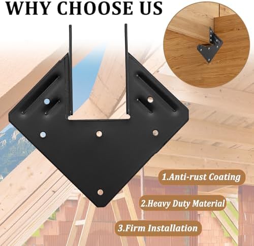 50 PCS Joist Hanger 2x6, 13-Gauge Heavy Duty Hurricane Ties-2.2mm Thickness