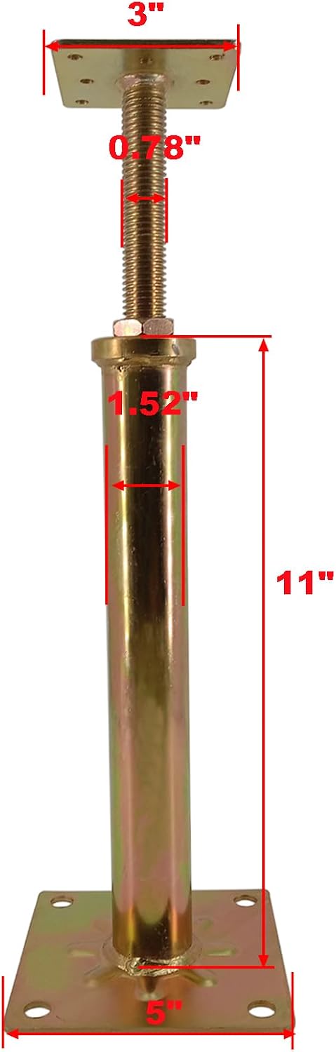 6 PCS House Floor Jacks Post Pole for Leveling, 11" - 16" Height Ra...