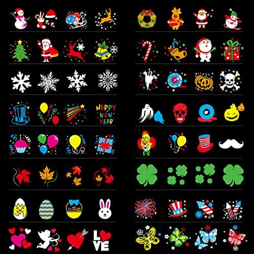 Halloween Christmas Projector Lights Outdoor,Indoor Holiday Projector Light with Remote,Timer,16 HD Slides,LED Waterproof Landscape Light for Party Christmas Halloween Patio Yard Decor Lighting