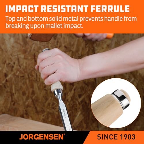 Jorgensen 4-Piece Expansion Wood Chisel Set, 3/8", 5/8", 1-1/4&quot...