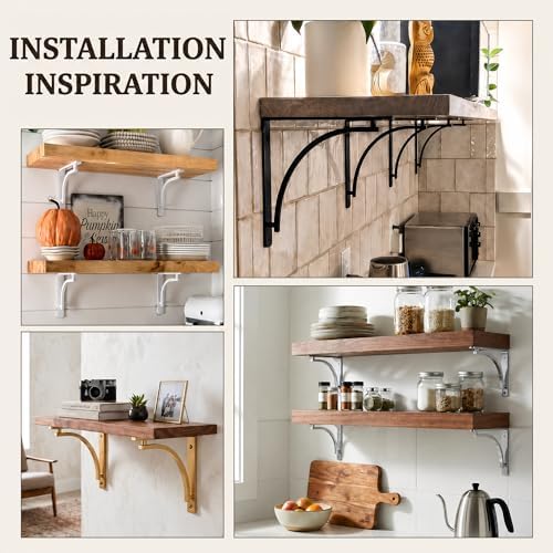 Classic White Heavy Duty Shelf Brackets 8 inch by Balin Designs – L Bracket, ...