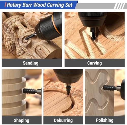 BURMONG 14PCS Wood Carving Disc Set for Angle Grinder, 4" & 4.5&quot...