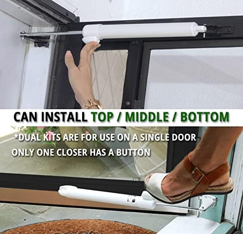 Touch 'n Hold Smooth Dual Door Closer System (Almond) – Heavy-Duty - Touc...