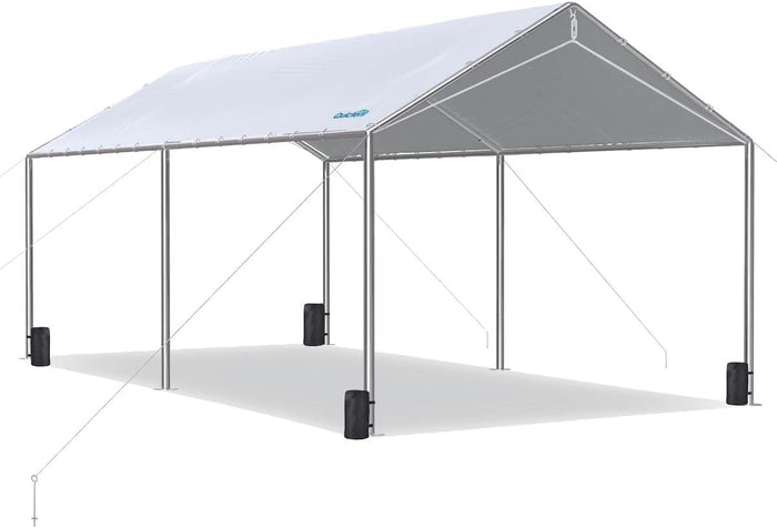 Quictent 10x20 ft Heavy Duty Car Canopy Galvanized Frame Carport Outdoor Party