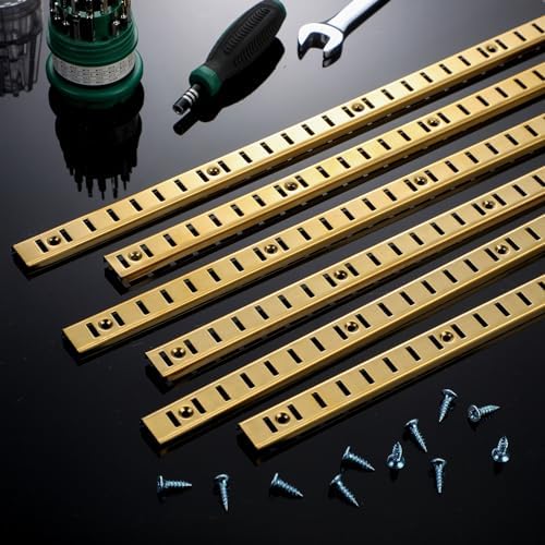 Yaocom 6 Pcs 36 Inch Shelf Pilaster Metal Mortise Mount Pilaster Strip Adjust...