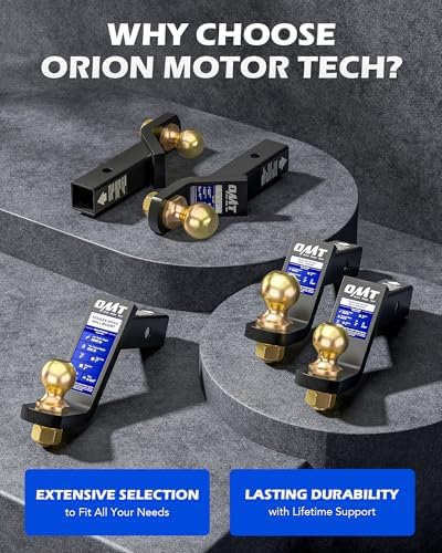 OMT Trailer Hitch Ball Mount, 2" Receiver, 4" Drop, 8000 lb Capacity