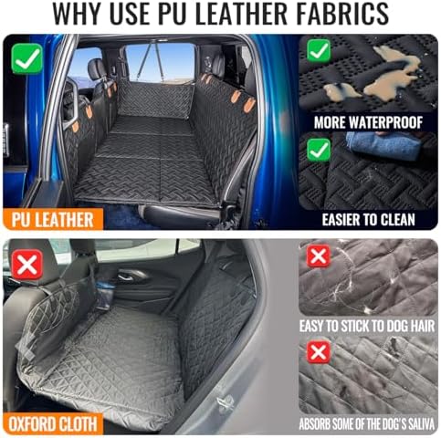 MAXFUT Dog Car Seat Cover for Back Seat,Seat Extender for Full Size Truck