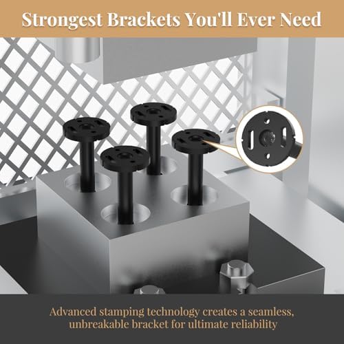 4pcs Wall Shelf Brackets Heavy Duty Floating Shelf Bracket Hidden,Invisible B...