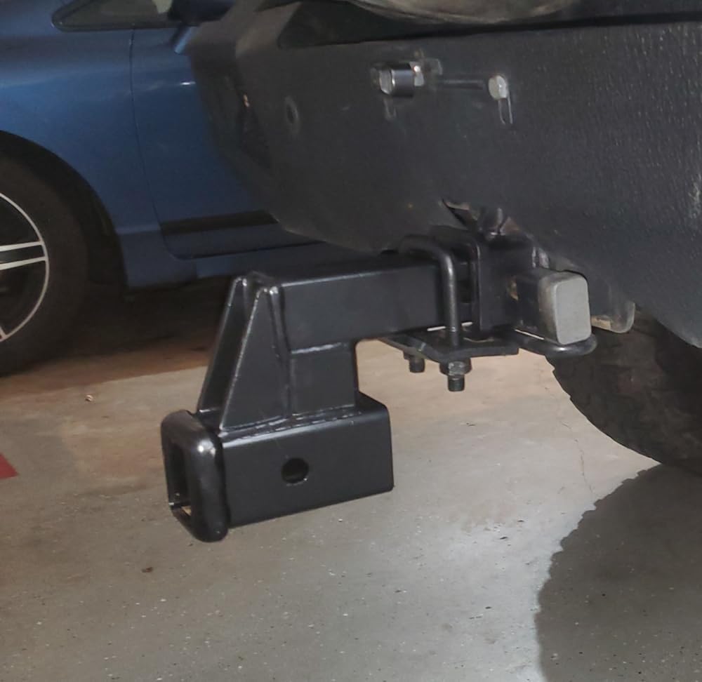 MaxxHaul Trailer Hitch Riser for 2" Receivers, 4" Rise or Drop Soli...