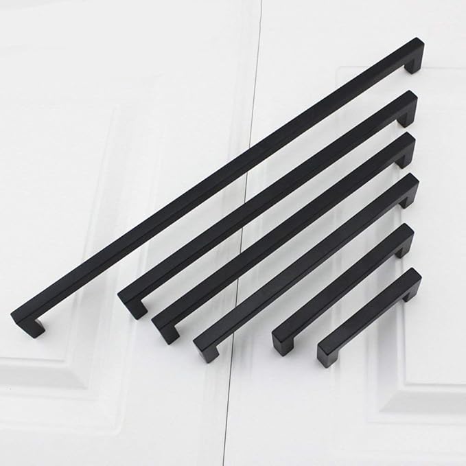 goldenwarm 35 Pack 6-1/4INCH Black Square Bar Cabinet Pull Drawer Handle