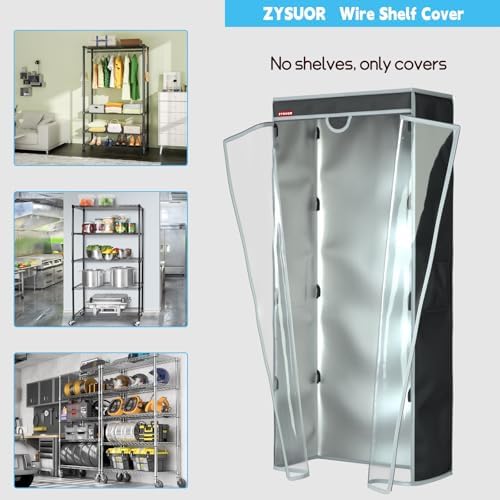 Shelf Cover for Storage Shelving Rack, Fits 36"x24"x72" Shelves