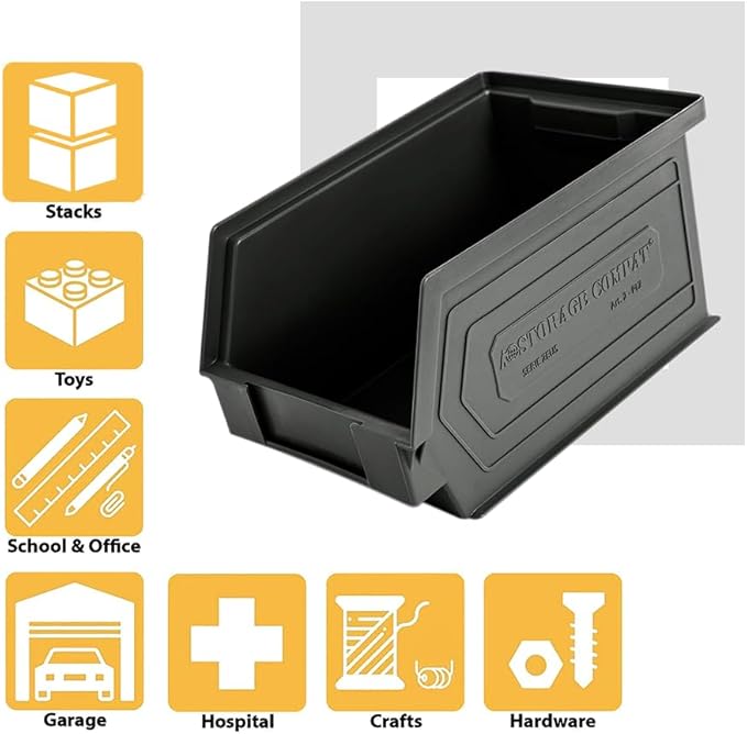 Plastic Storage Bins, Storage Organizer Bin (12-Pack)