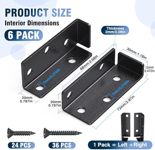 10Pack Metal Deck Railing Bracket Connector