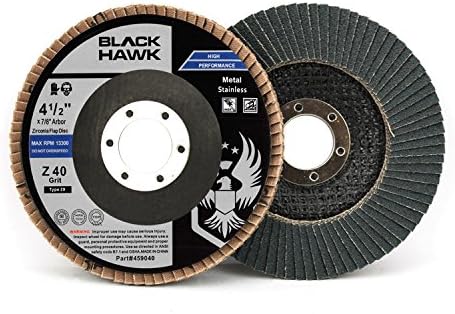 BHA 4-1/2 x 7/8 Zirconia Flap Disc T29 Angle Grinder - 40 Grit - 10 Pack