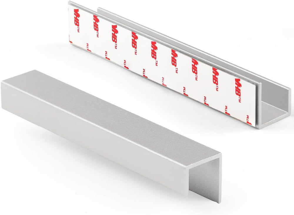 10 Pack Adhesive Cabinet Handles Silver 5-1/2" Length (Cover 5" Hol...