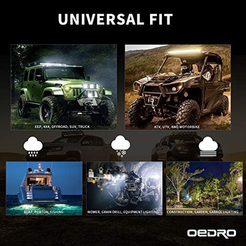 OEDRO 7 Inch LED Light Pods, 51W Round Spot Light Pod 5100LM 2Pcs
